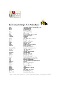 Construction and Building Booklist