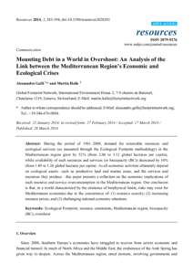 Mounting Debt in a World in Overshoot: An Analysis of the Link between the Mediterranean Region’s Economic and Ecological Crises