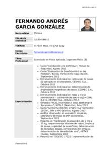 REG700REV.01  FERNANDO ANDRÉS GARCíA GONZÁLEZ Nacionalidad