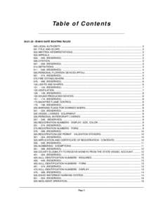 Orientation / Port and starboard / Boating / Title 33 of the Code of Federal Regulations / Title 46 of the Code of Federal Regulations / Navigation light / Water / Traffic law / International Regulations for Preventing Collisions at Sea / Code of Federal Regulations / United States maritime law / Transport