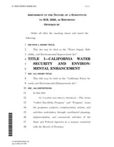 Government of California / Water in California / Clean Water Act / Central Valley Project / United States Army Corps of Engineers / California / United States / CALFED Bay-Delta Program