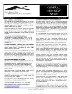 GENERAL AVIATION NEWS Volume 21, Issue 8  August 2013