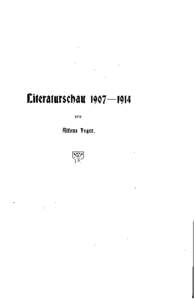 Mraturscvau 1907 von Bisons feger.  Drck Wilh. Dr. jnr.: Das Recht des Fürstentums Liechtenstein.