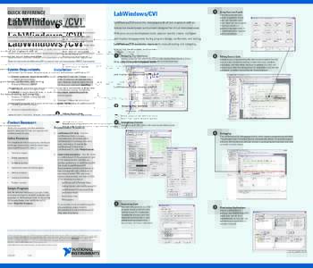 LabWindows/CVI Quick Reference - National Instruments
