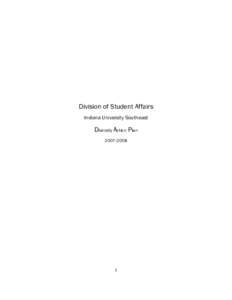 Division of Student Affairs Indiana University Southeast Diversity Action Plan[removed]