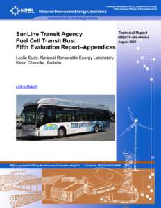 SunLine Transit Agency Fuel Cell Transit Bus: Fifth Evaluation Report -- Appendices