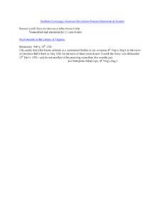 Southern Campaign American Revolution Pension Statements & Rosters Bounty-Land Claim for Service of John Harris VAS6 Transcribed and annotated by C. Leon Harris From records in the Library of Virginia: Brunswick Feb’y.