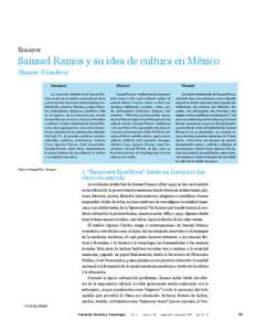 Ensayos  Samuel Ramos y su idea de cultura en México