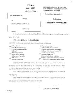F\lELJ MAR 1 \}2011 SUPERIOR COURT OF NEW JERSEY LAW DIVISION: MIDDLESEX COUNTY