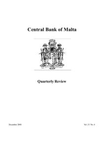 Central Bank of Malta  Quarterly Review December 2000