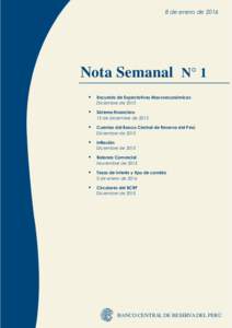 8 de enero deNota Semanal N° 1   Encuesta de Expectativas Macroeconómicas