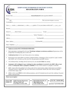 KISHWAUKEE INTERMEDIATE DELIVERY SYSTEM  KIDS REGISTRATION FORM