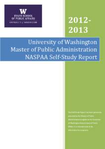 University of Washington      Master of Public Administration NASPAA Self-Study Report