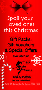 Spoil your loved ones this Christmas Gift Packs, Gift Vouchers & Special Offers