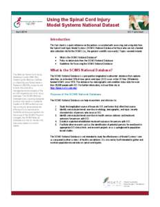 Using the Spinal Cord Injury Model Systems National Dataset