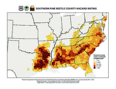 NIDRM[removed]Southern Pine Beetle county hazard rating map for all affected states