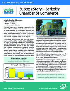 Success Story – Berkeley Chamber of Commerce Berkeley Chamber of Commerce 1834 University Avenue Berkeley, CA[removed]www.berkeleychamber.com