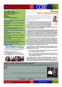 CCBEInfo  FEBRUARY[removed]NO 35 IN THIS ISSUE: 2014 CCBE Presidency