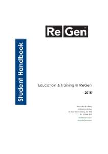 Student Handbook  Education & Training @ ReGen[removed]Education & Training