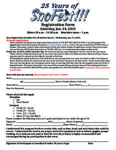 Microsoft Word - SnoFest[removed]Race Registration Forms.docx