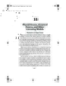 11_Rosen_ch11 Page 255 Thursday, June 17, :06 AM  11 Shared Source, Eventual Source, and Other Licensing Models