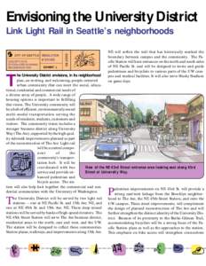 Envisioning the University District CITY OF SEATTLE RESOLUTION CONCEPT-LEVEL STATION AREA PLANNING RECOMMENDATION