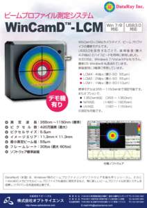 ビームプロファイル測定システム ™ WinCamD -LCM  Win 7/8 USB3.0