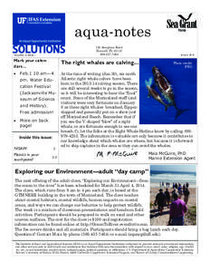 aqua-notes 150 Sawgrass Road Bunnell, FL[removed]7464  VOLUME 14, ISSUE 1