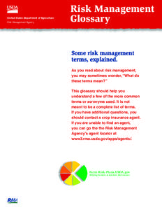 United States Department of Agriculture Risk Management Agency Risk Management Glossary