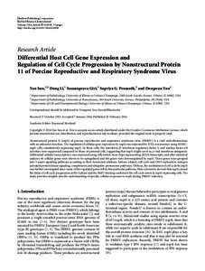 Differential Host Cell Gene Expression and Regulation of Cell Cycle Progression by Nonstructural Protein 11 of Porcine Reproductive and Respiratory Syndrome Virus