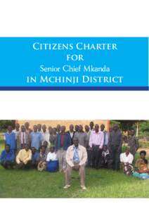 Citizens Charter for Senior Chief Mkanda in Mchinji District  Design by Gonjetso Chinyama