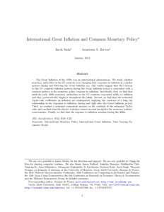 International Great Inflation and Common Monetary Policy∗ Jacek Suda† Anastasia S. Zervou‡ January 2014