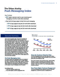 The Urban Airship Push Messaging Index  The Urban Airship Push Messaging Index Key Findings: