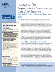 Total Maximum Daily Loads (TMDLs) at Work in Utah: Deer Creek Reservoir