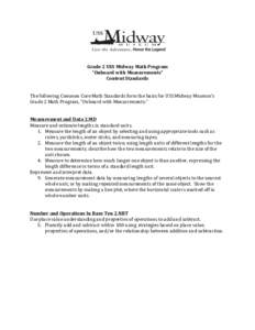   	
   	
   Grade	
  2	
  USS	
  Midway	
  Math	
  Program	
   “Onboard	
  with	
  Measurements”	
   Content	
  Standards	
  