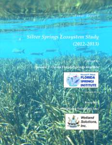 Final Report  Silver Springs Ecosystem StudyPrepared for