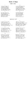 Words of Songs  Ten miles down Reedy Iliver One Sunday afternoon. I rode with Mary Campbell T o t h a t broad bright lagoon;