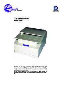 Certified Quality Management System DOCUMENT READER Series 7007