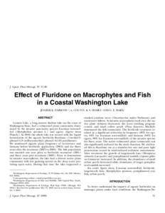 Duarte, C. M., D. F. Bird and J. Kalff[removed]Submerged macrophytes and sediment bacteria in the littoral zone of Lake Memphremagog (Canada). Verh. Internat. Verein. Limnol. 23:[removed]Eiswerth, M. E., S. G. Donaldson a
