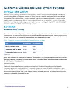 Economic Sectors & Employment Patterns