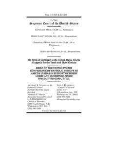 Nos & IN THE Supreme Court of the United States KATHLEEN SEBELIUS, ET AL., Petitioners v.