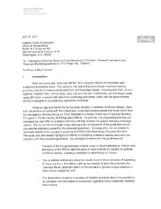 Sara lee CorporatIon 3500 L.; ,<!y Road Do.... n rs Grov. Il60515 July 13, 2011 Federal Trade Commission