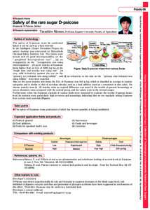 Foods 06  Safety of the rare sugar D-psicose (Keywords: D-Psicose, Safety) ●Research representative