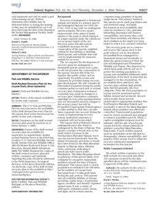 Federal Register / Vol. 69, No[removed]Thursday, November 4, [removed]Notices oral statements and will be made a part of the hearing record. Written