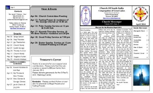 Page 4  Church Of South India News & Events