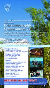 Mayo School of Continuous Professional Development  28th Annual Echocardiographic Symposium at Vail