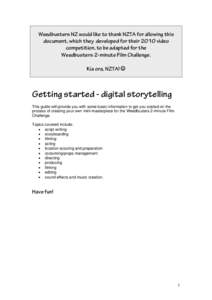 Getting started - digital storytelling