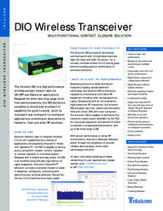 I N T U I C O M  DIO Wireless Transceiver T R A N S C E I V E R