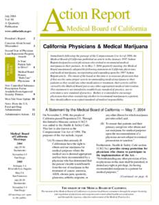 Medical specialties / Patient safety / Hospice / Physician / Medical cannabis / Medical prescription / Family medicine / Emergency medicine / Dr. Marcus Conant /  et al. /  v. McCaffrey et al. / Medicine / Health / Medical ethics