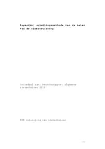 Appendix: schattingsmethode van de baten van de ziekenhuiszorg onderdeel van: Brancherapport algemene ziekenhuizen 2010